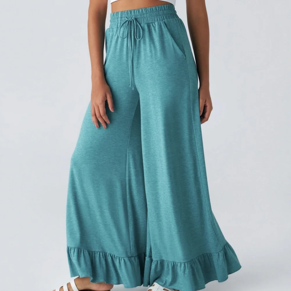 Halara Ruffle Pants, L - Picture 1 of 5